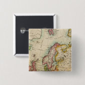 Europa 3 vierkante button 5,1 cm (Voorkant /achterkant)