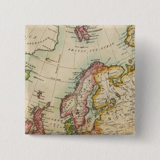 Europa 3 vierkante button 5,1 cm (Voorkant)