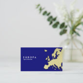 EUROPA - 3d Gold-effect - donkerblauw Visitekaartje (Staand voorkant)