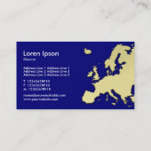 EUROPA - 3d Gold-effect - donkerblauw Visitekaartje (Achterkant)