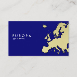 EUROPA - 3d Goud effect - Donkerblauw Visitekaartje