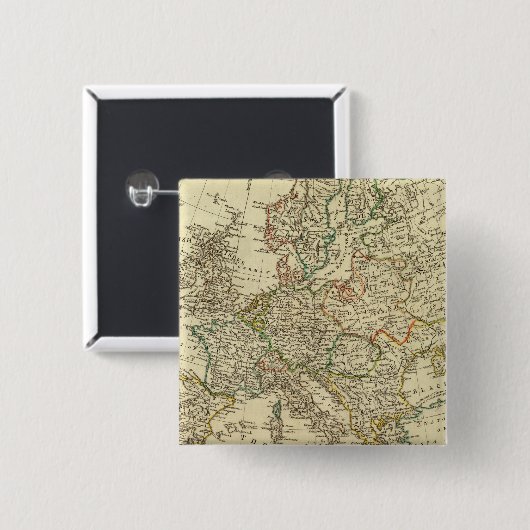 Europa 43 vierkante button 5,1 cm (Voorkant /achterkant)