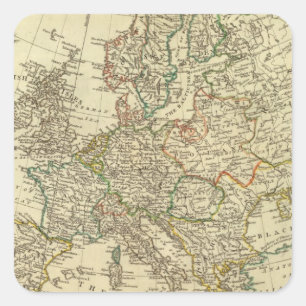 Europa 43 vierkante sticker
