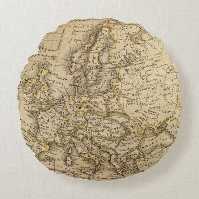 Europa 6 rond kussen (Voorkant)