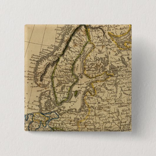 Europa 9 vierkante button 5,1 cm (Voorkant)