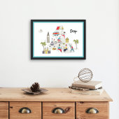 Europa - Activiteitenkaart Poster