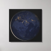 Europa, Afrika & Midden-Oosten stadslichten 's nac Canvas Afdruk (Voorkant)