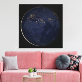 Europa, Afrika & Midden-Oosten stadslichten 's nac Canvas Afdruk (Insitu (Woonkamer))
