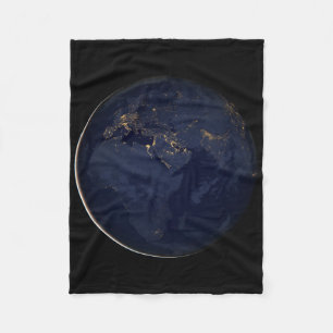 Europa, Afrika & Midden-Oosten stadslichten 's nac Fleece Deken