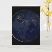 Europa, Afrika & Midden-Oosten stadslichten 's nac Kaart (Gele Bloem)