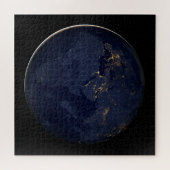 Europa, Afrika & Midden-Oosten stadslichten 's nac Legpuzzel (Horizontaal)