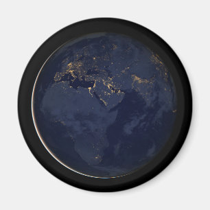 Europa, Afrika & Midden-Oosten stadslichten 's nac Magneet