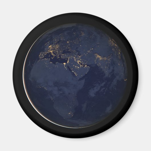 Europa, Afrika & Midden-Oosten stadslichten 's nac Magneet (Voorkant)