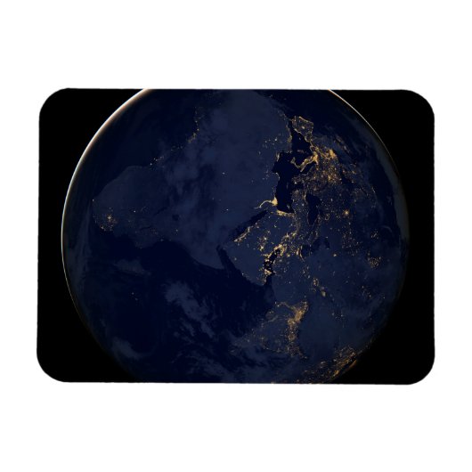 Europa, Afrika & Midden-Oosten stadslichten 's nac Magneet (Horizontaal)