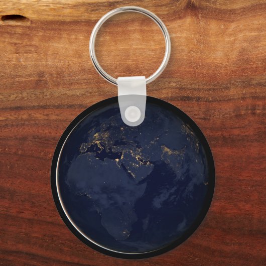 Europa, Afrika & Midden-Oosten stadslichten 's nac Sleutelhanger (Voorkant)