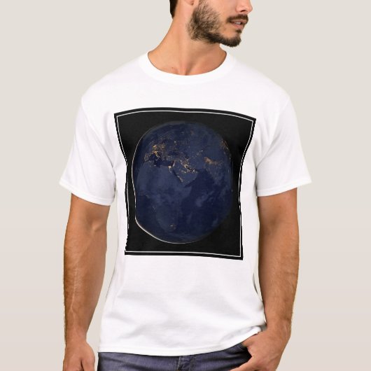 Europa, Afrika & Midden-Oosten stadslichten 's nac T-shirt (Voorkant)