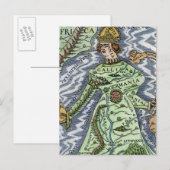 EUROPA ALS KONINGIN, 1588 BRIEFKAART (Voorkant / Achterkant)