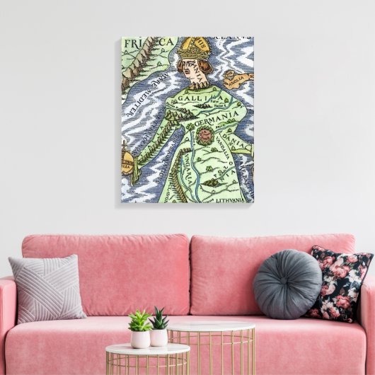 EUROPA ALS KONINGIN, 1588 CANVAS AFDRUK (Insitu (Woonkamer))