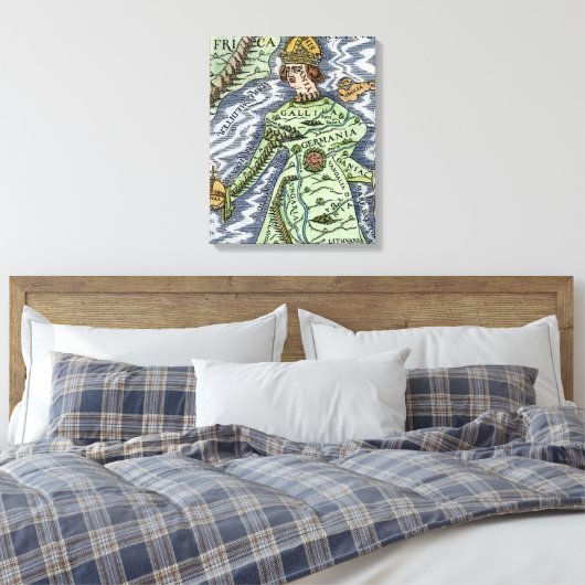EUROPA ALS KONINGIN, 1588 CANVAS AFDRUK (Insitu (Slaapkamer))