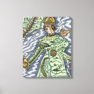 EUROPA ALS KONINGIN, 1588 CANVAS AFDRUK