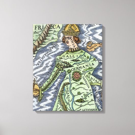 EUROPA ALS KONINGIN, 1588 CANVAS AFDRUK (Voorkant)