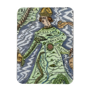 EUROPA ALS KONINGIN, 1588 MAGNEET