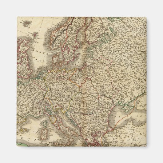 Europa Atlas-kaart Magneet (Voorkant)