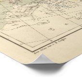 Europa Atlas-kaart met spoorwegen Poster (Hoek)