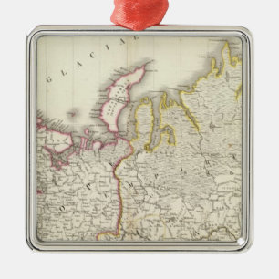 Europa Atlas Map 2 Metalen Ornament