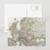 Europa Atlas Map Briefkaart (Voorkant / Achterkant)