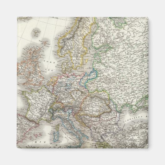 Europa Atlas Map Magneet (Voorkant)
