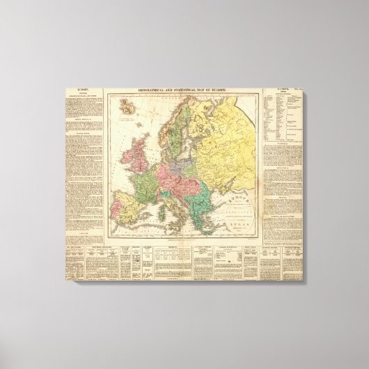 Europa - Atlaskaart voor religie Canvas Afdruk (Voorkant)