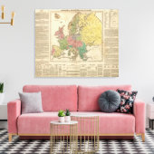 Europa - Atlaskaart voor religie Canvas Afdruk (Insitu (Woonkamer))
