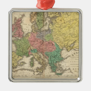 Europa - Atlaskaart voor religie Metalen Ornament