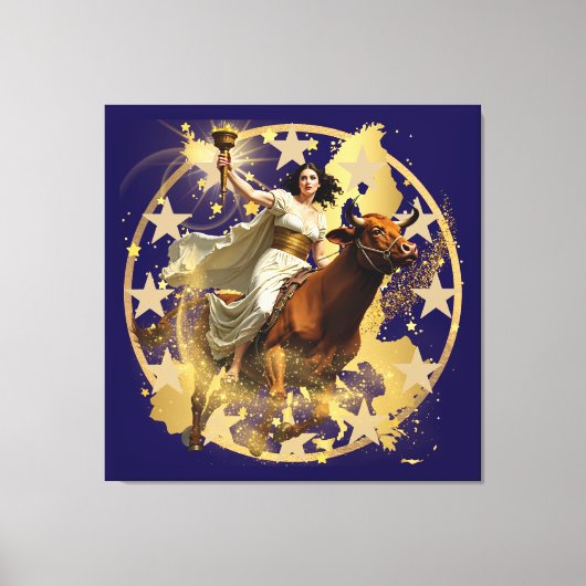 Europa Aurora Canvas Afdruk (Voorkant)