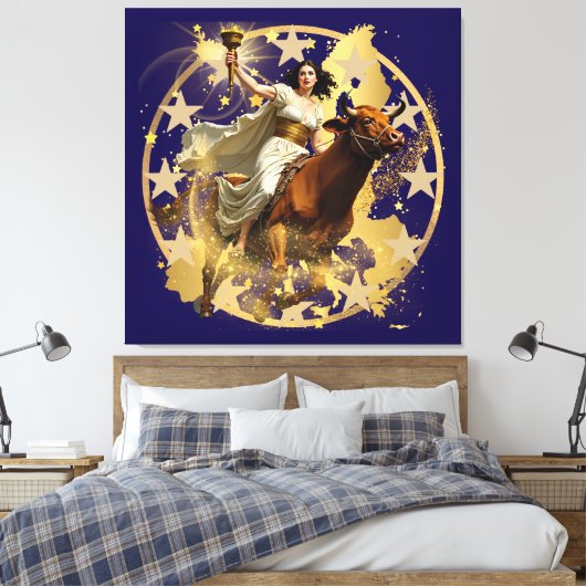 Europa Aurora Canvas Afdruk (Insitu (Slaapkamer))