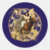 Europa Aurora Ronde Sticker (Voorkant)