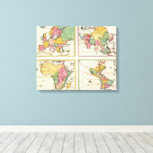 Europa, Azië, Afrika, Amerika Canvas Afdruk (Insitu (Houten vloer))