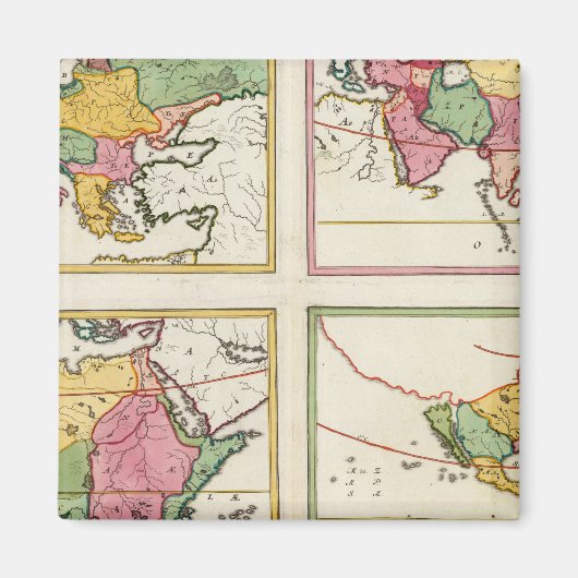 Europa, Azië, Afrika, Amerika Magneet (Voorkant)