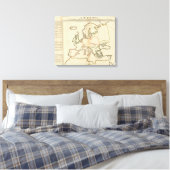 Europa, bergen en rivieren canvas afdruk (Insitu (Slaapkamer))