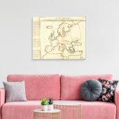 Europa, bergen en rivieren canvas afdruk (Insitu (Woonkamer))