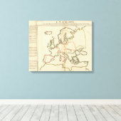 Europa, bergen en rivieren canvas afdruk (Insitu (Houten vloer))