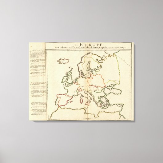 Europa, bergen en rivieren canvas afdruk (Voorkant)