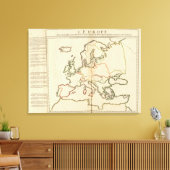 Europa, bergen en rivieren canvas afdruk (Insitu (Woonkamer))
