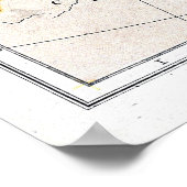 Europa bij de dood van Charles de Grote: 814 AD Poster (Hoek)