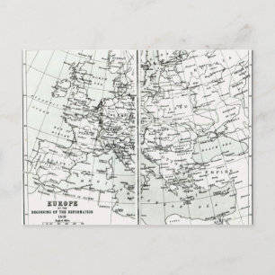 Europa, bij het begin van de hervorming briefkaart