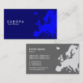 EUROPA Blue - Donkerblauw Visitekaartje (Voorkant / Achterkant)