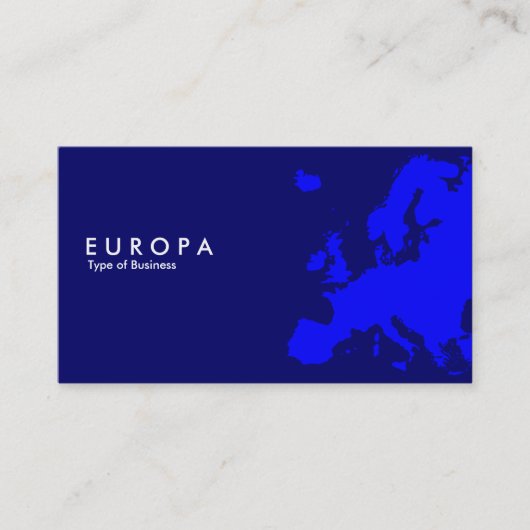 EUROPA Blue - Donkerblauw Visitekaartje (Voorkant)
