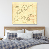 Europa Canvas Afdruk (Insitu (Slaapkamer))