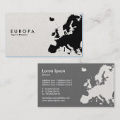 EUROPA - Canvas Stenciled stijl Visitekaartje (Voorkant / Achterkant)